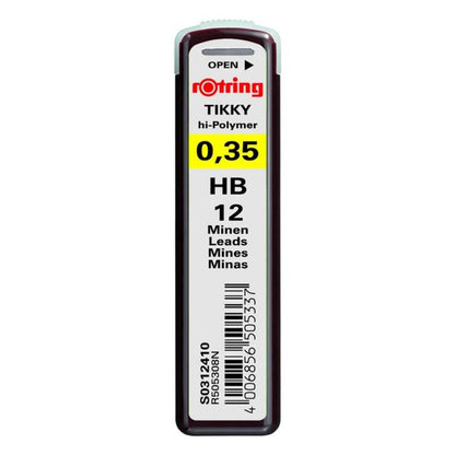 Rotring refill 0.35 mm mechanical pencil leads 0.35mm - HB