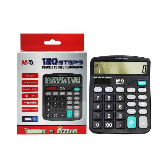 M&G Chenguang MGC-02 Desktop Calculator, 12-Digit Display, Large Buttons, Basic Office & Business Calculator with GT, MU and Memory Functions - No: ADG98793