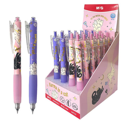 M&G Chenguang Cat Gel Pen 0.5mm Blue Ink – Cute Cat Design, Smooth Writing Gel Pen for School, Office & Daily Use - 1pcs - No:  AGPK2674