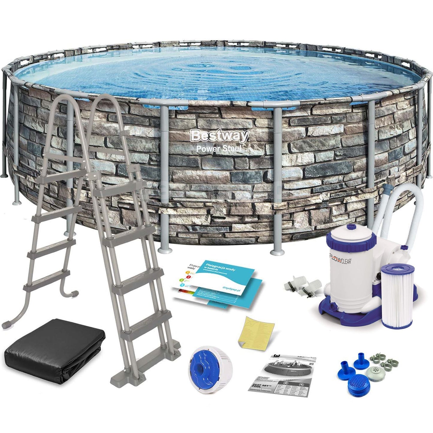 Bestway Power Steel Round Above Ground Pool Of Steel 610x132 Cm - No:56883