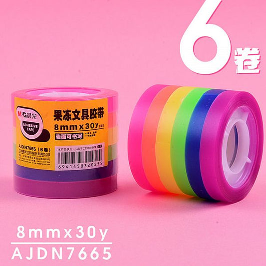 شريط لاصق صغير من إم آند جي تشنغوانغ سكوتش، 8 مم - 8 مم × 30 ياردة - 6 قطع - رقم المنتج: AJDN7665