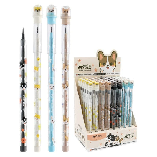 M&G Chenguang Animals Mechanical Pencil 0.5mm with 11 HB Replacement Leads – Cute Cartoon Pencil with Built-in Eraser - 1pcs - No: AMPQ1606