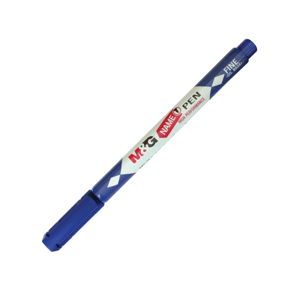 M&G Chenguang Thin Name Pen Oil Base Marker Blue - No: APM25671
