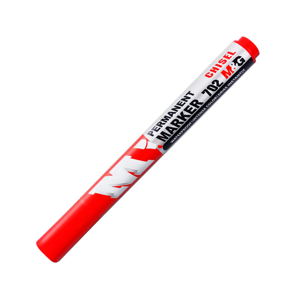 M&G Chenguang 702 Permanent Marker – Chisel Tip, Waterproof, Quick-Drying Ink - Blue , Black or Red – 1pcs - No: APMY2277
