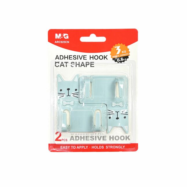 M&G Chenguang Cats Adhesive Wall Hook 3kg 2pcs - No:ARC925CN