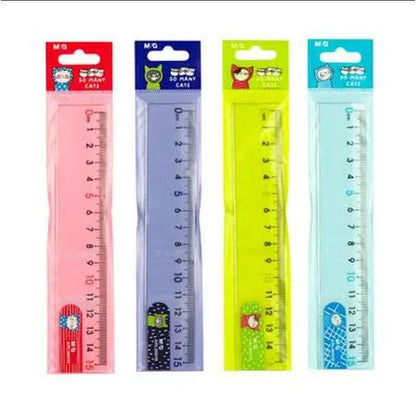 M&G Chenguang So Many Cats Plastic Ruler 15cm - 1pcs - No:ARL960H9