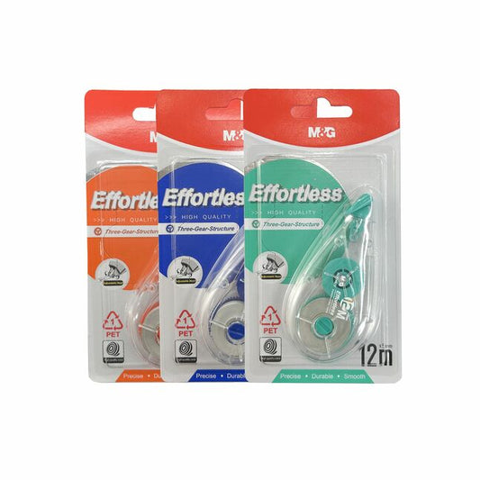 M&G Chenguang Effortless Correction Tape, 12m x 5mm for Smooth - 1 pcs- No:ACT74672