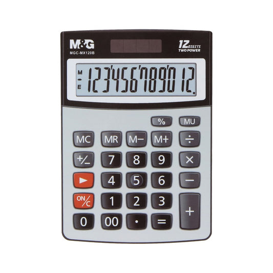 Chenguang Desktop Calculator, Reliable Office Calculations, Large Display, Solar & Battery Powered 12 Digits - No:ADG981J3