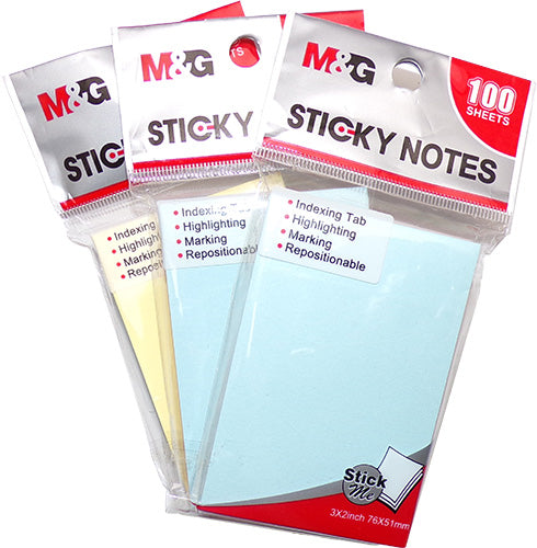 M&G Post-it Sticky Notes 76×51mm 100 Sheets 4 Colors (YS-92)