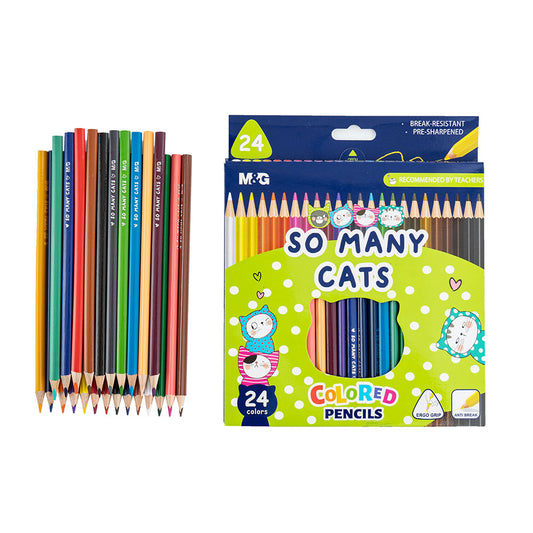 M&G Chenguang ERGO GRIP COLOUR PENCIL ( 24 COLOURS ) - No:AWP343A2