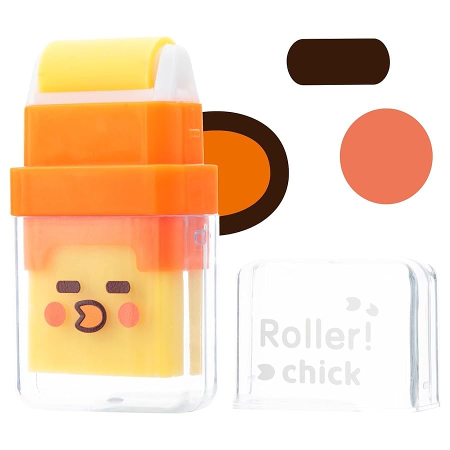 M&G Chenguang Roller Eraser with Dust Cleaning Roller – Cute Animal Design, Dustless PVC Eraser for School, Office & Drawing - 1pcs - No: AXP963NA