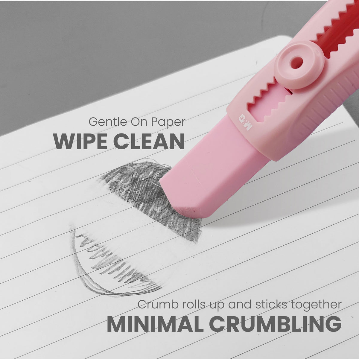 M&G Chenguang Sliding Eraser – Retractable Push-Pull Eraser – Refillable TPE Eraser – Assorted Colors - 1pcs - No: AXPQ4273