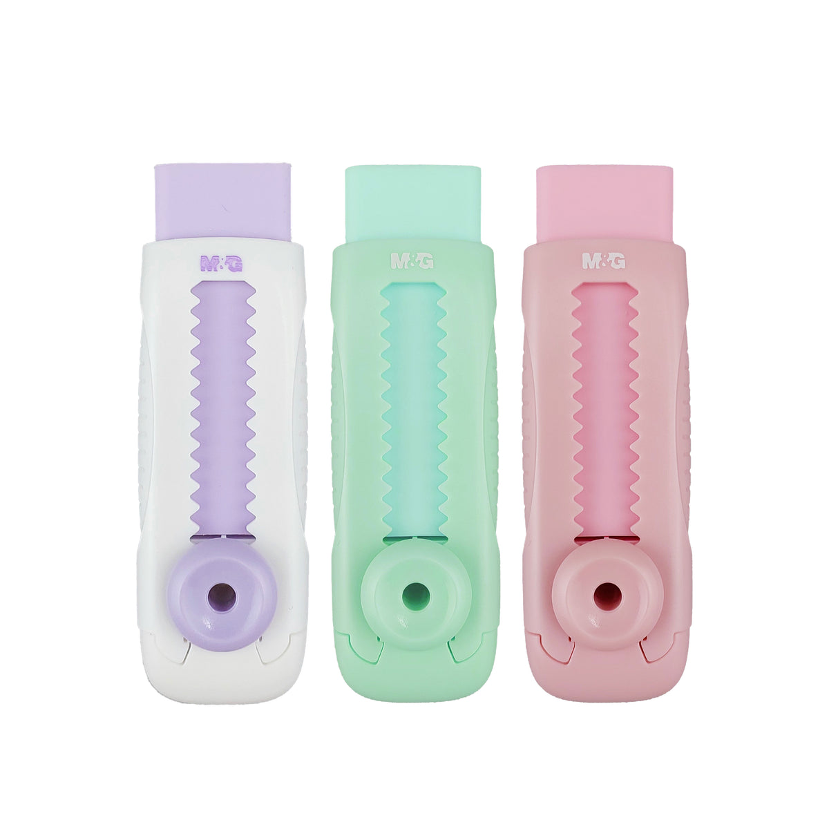 M&G Chenguang Sliding Eraser – Retractable Push-Pull Eraser – Refillable TPE Eraser – Assorted Colors - 1pcs - No: AXPQ4273