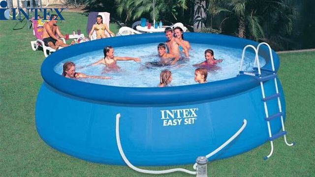 مجموعة حمام سباحة كاملة من إنتكس، سهلة التركيب في الحديقة - 366 × 76 سم - رقم: 28130