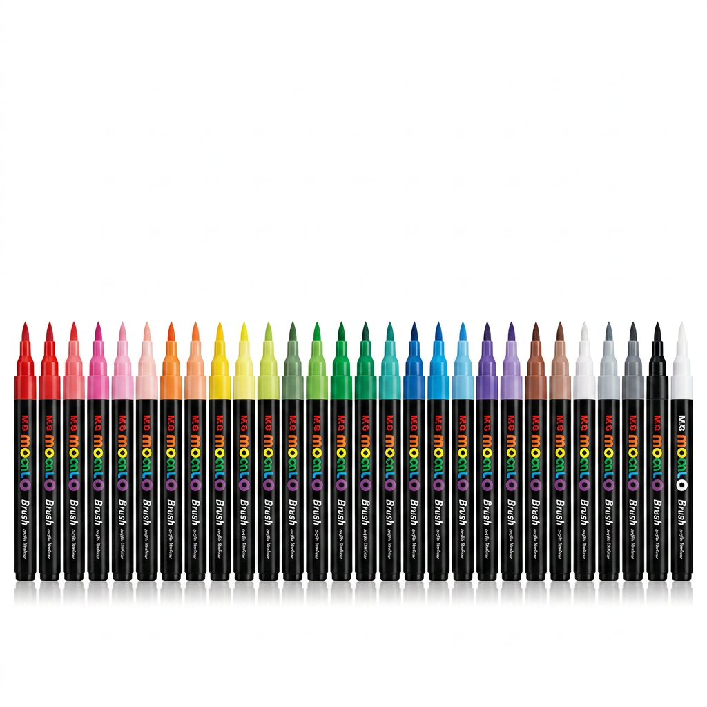 M&G MOCALO acrylic paint markers full color range - 36 brush-tip colors