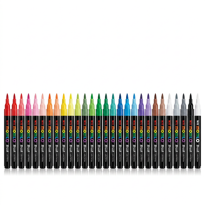 M&G MOCALO acrylic paint markers full color range - 36 brush-tip colors