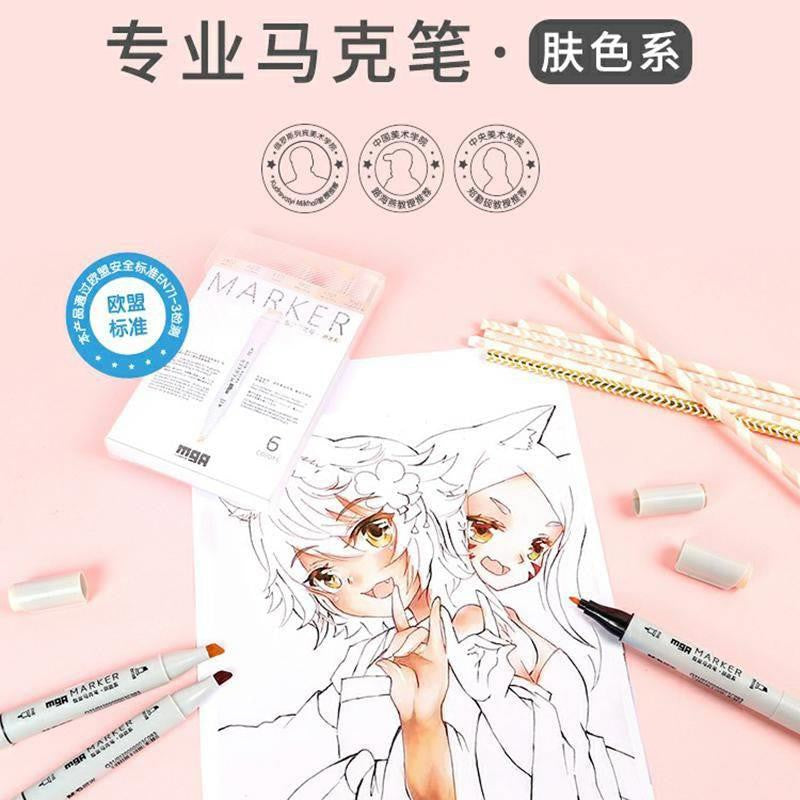 مجموعة أقلام تحديد احترافية من سلسلة M&amp;G Light Color - 6 قطع - رقم المنتج: ZPM94722 