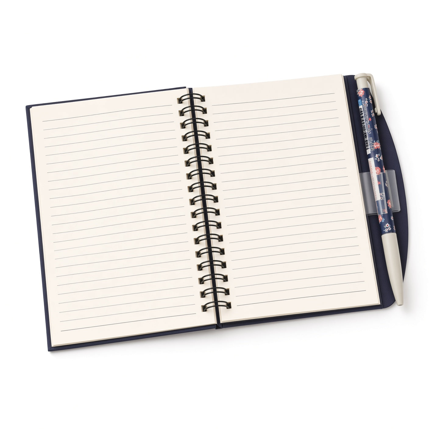 Yassin A6 Spiral Notebook with Pen, 100 Sheets, 60 GSM, Smooth Lined Pages, Floral Cover – Assorted Designs - 1pcs - No: 82772