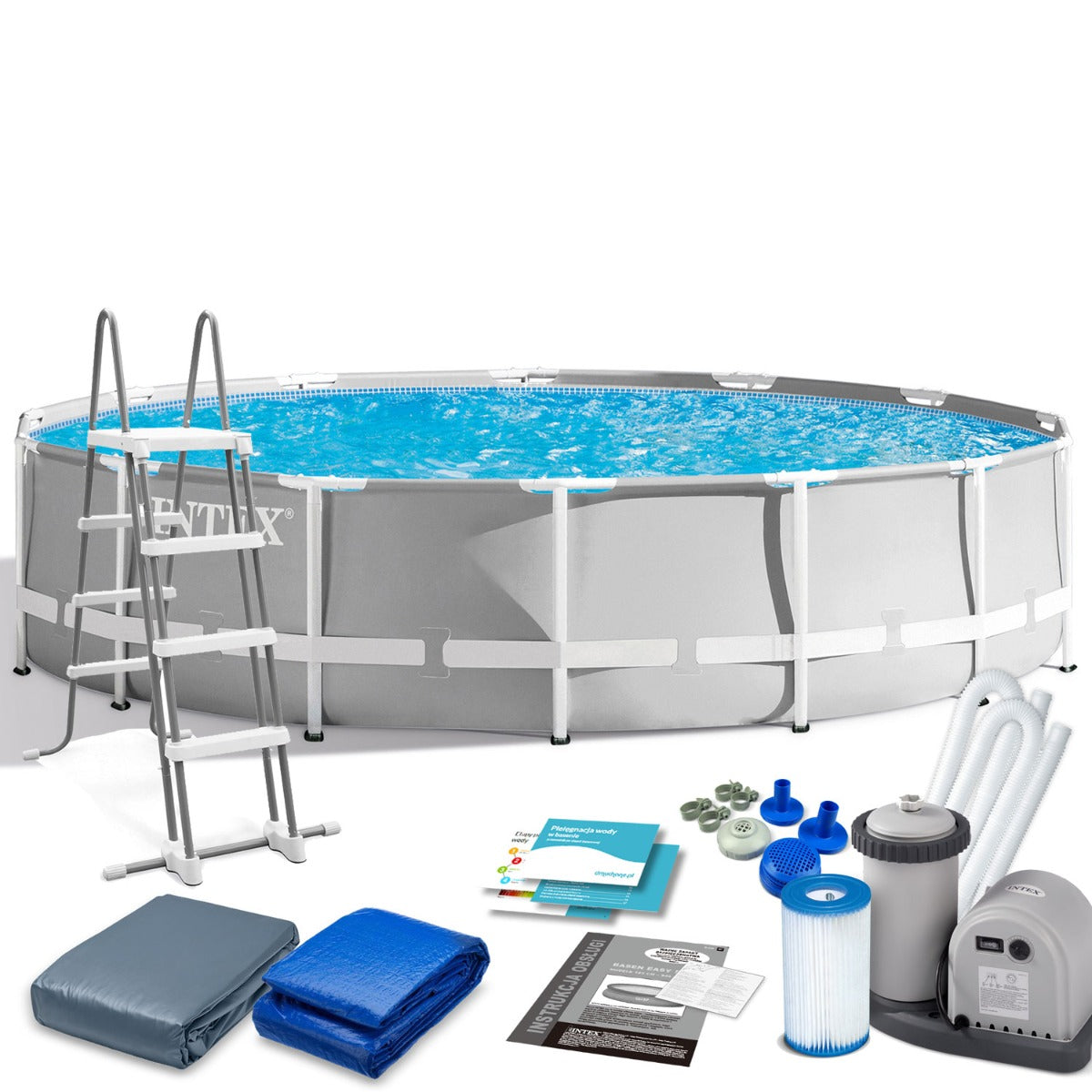 مسبح إنتكس بريزم فريم دائري فوق الأرض 610 × 132 سم - رقم: 26756