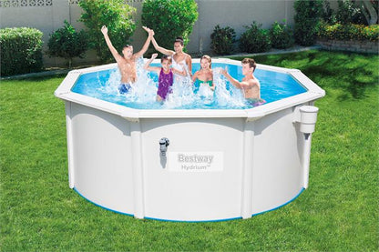 مسبح هيدريوم بإطار معدني أبيض من بيست واي - رقم: 56566 