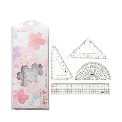 M&G Chenguang Cherry Blossom Rain Series 15cm Acrylic Ruler - No:ARL960N2