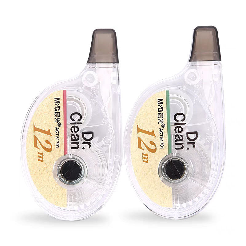M&G Chenguang Dr. Clean Correction Tape – 12m x 5mm PET Correction Tape, Instant Dry, Smooth & Precise - 1pcs - No: ACT51701