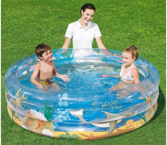 Inflatable Transparent Sea Life Pool 1.7m x H53cm, Swimming pool