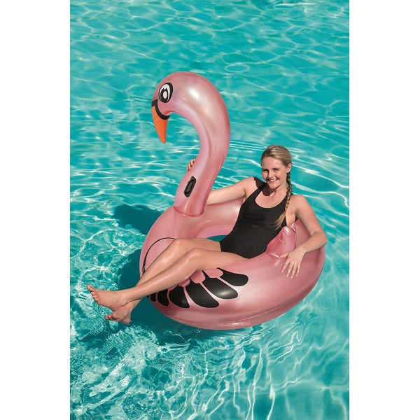 Bestway Pearl White & Metallic Rose Swim Ring 1.65m x 1.17m No: 36124