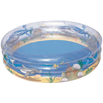 مسبح بيست واي الشفاف بتصميم مستوحى من الحياة البحرية، أبعاده 2.01 متر × ارتفاعه 53 سم