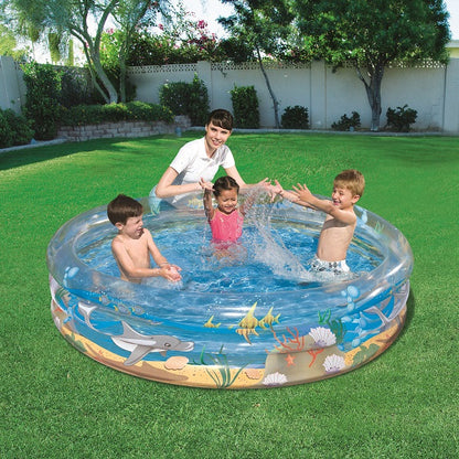 مسبح بيست واي الشفاف بتصميم مستوحى من الحياة البحرية، أبعاده 2.01 متر × ارتفاعه 53 سم