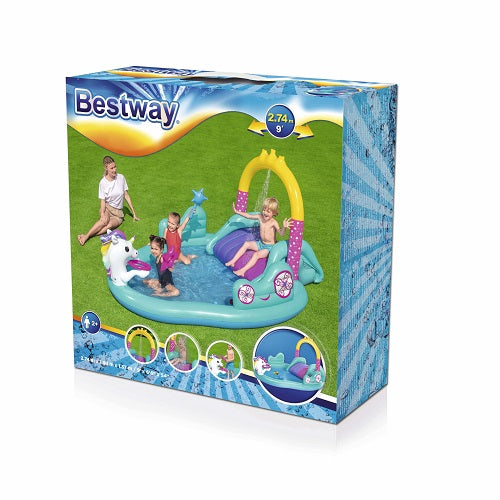 Bestway Magical Unicorn Carriage Play Center 2.74m x 1.98m x 1.37m