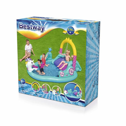 Bestway Magical Unicorn Carriage Play Center 2.74m x 1.98m x 1.37m