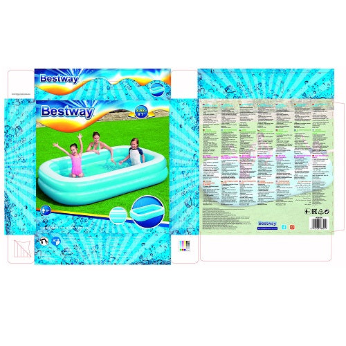 مسبح بيست واي الأزرق المستطيل 2.62 متر × 1.75 متر × 51 سم - رقم: 54006