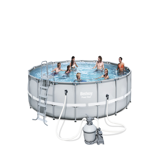 بيست واي باور ستيل 5.49 متر × 1.22 متر، رمادي/أزرق