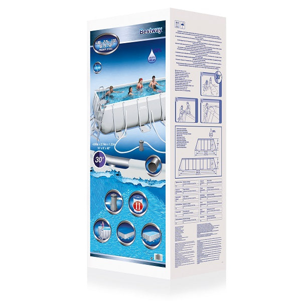 مسبح بيست واي باور ستيل 4.88 متر × 2.74 متر × 1.22 متر