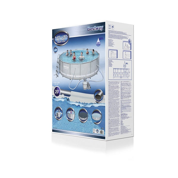 Bestway 4.27m x 1.07m Power Steel Frame Pool Set