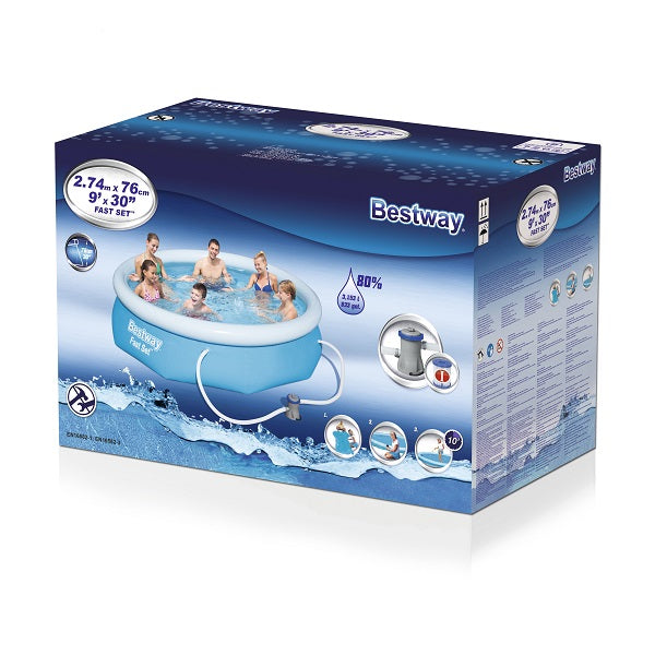 مجموعة حمام سباحة بيست واي سريعة التركيب 2.74 متر × 76 سم