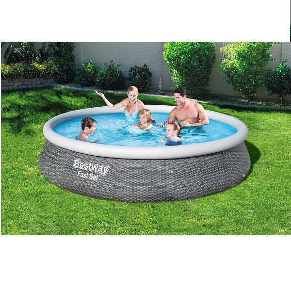 مسبح بيست واي سريع التركيب دائري فوق الأرض، 3.96 × 84 سم، رقم: 57376