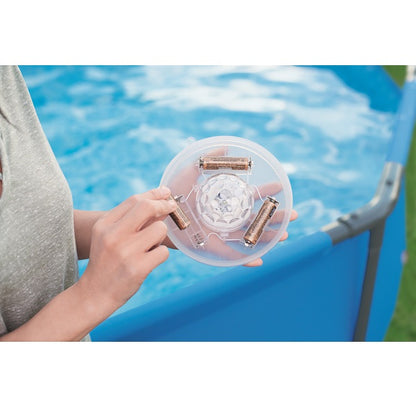 مصباح حمام سباحة بيست واي فلو كلير العائم المقاوم للماء بتقنية LED، 7 أوضاع ألوان - رقم المنتج: 58419