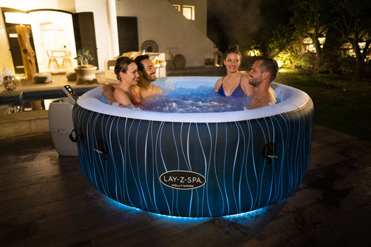 Bestway Lay-Z-Spa Hollywood AirJet Inflatable Hot Tub Spa with LED Lights - No:60059