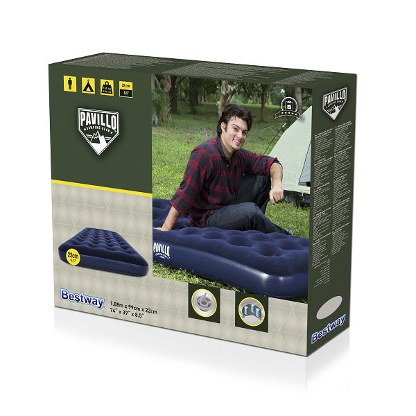 Bestway Pavillo 74" x 39" x 8.5"/1.88m x 99cm x 22cm Aeroluxe Airbed Twin - No: 67001