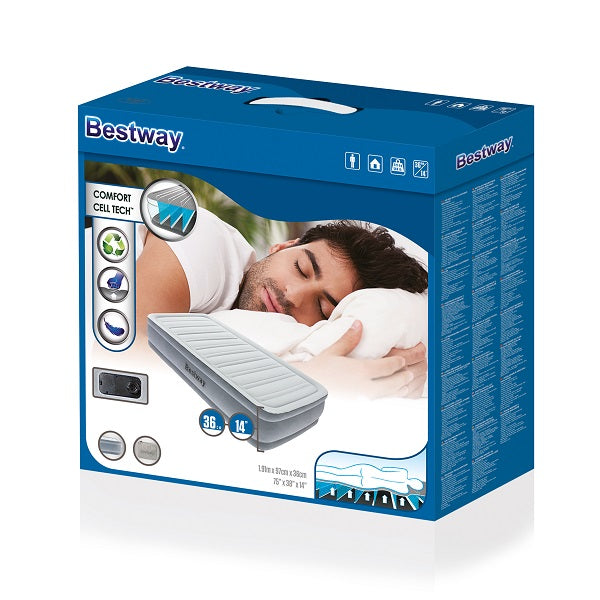 مرتبة هوائية مرتفعة فاخرة من بيست واي، مقاس 1.91 متر × 97 سم × 36 سم، طراز كومفورت سيل سليب زون (مفردة)