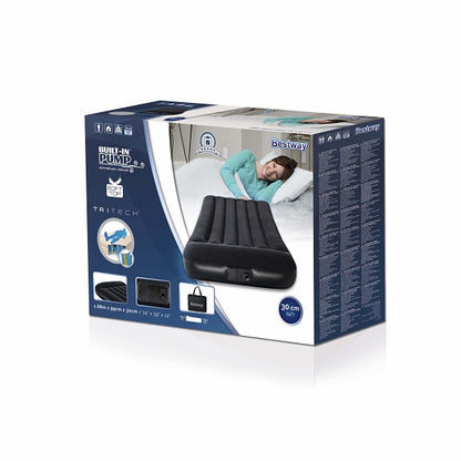 Bestway 1.88m x 99cm x 30cm Tritech Airbed Twin  Built-in AC pump