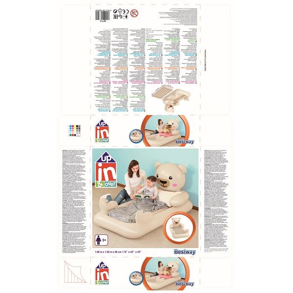 مرتبة هوائية بيست واي أب، إن آند أوفر دريم تشيسر - تيدي بير 1.88 متر × 1.09 متر × 89 سم 