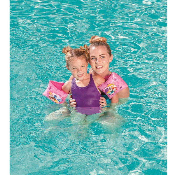 أساور معصم قابلة للنفخ من بيست واي بتصميم أميرات ديزني للأطفال من عمر 3 إلى 6 سنوات - رقم: 91041