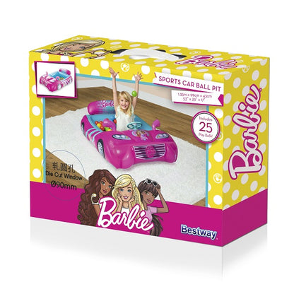 Disney Barbie 1.35m x 99cm x 43cm Sports Car Ball Pit
