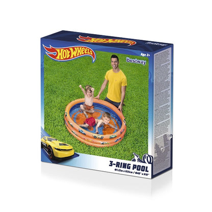 Hot Wheels 1.22m x H25cm 3-Ring Pool