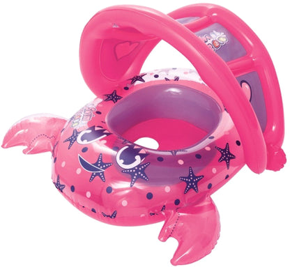 قارب سباحة آمن على شكل سرطان البحر، مقاس 86 سم × 66 سم