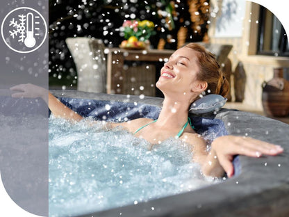 حوض استحمام صلب للحديقة من بيست واي لاي-زي-سبا كارارا، 170 سم × 61 سم - رقم: 6001V