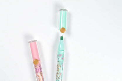 M&G Chenguang Floral Scented Glitter Highlighter Pen – Soft Chisel Tip, Fragrant Pastel Marker for Notes & Journaling - 1pcs - No: APMV09G7